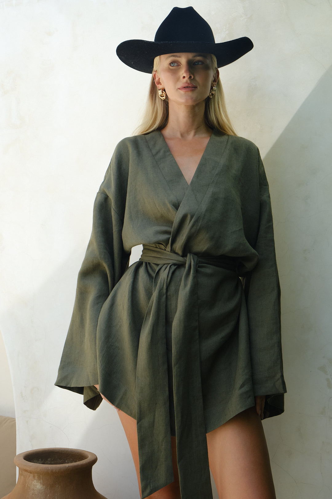 Linen kimono dress