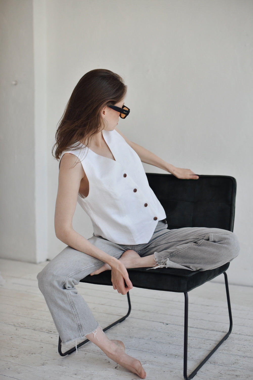 Linen vest