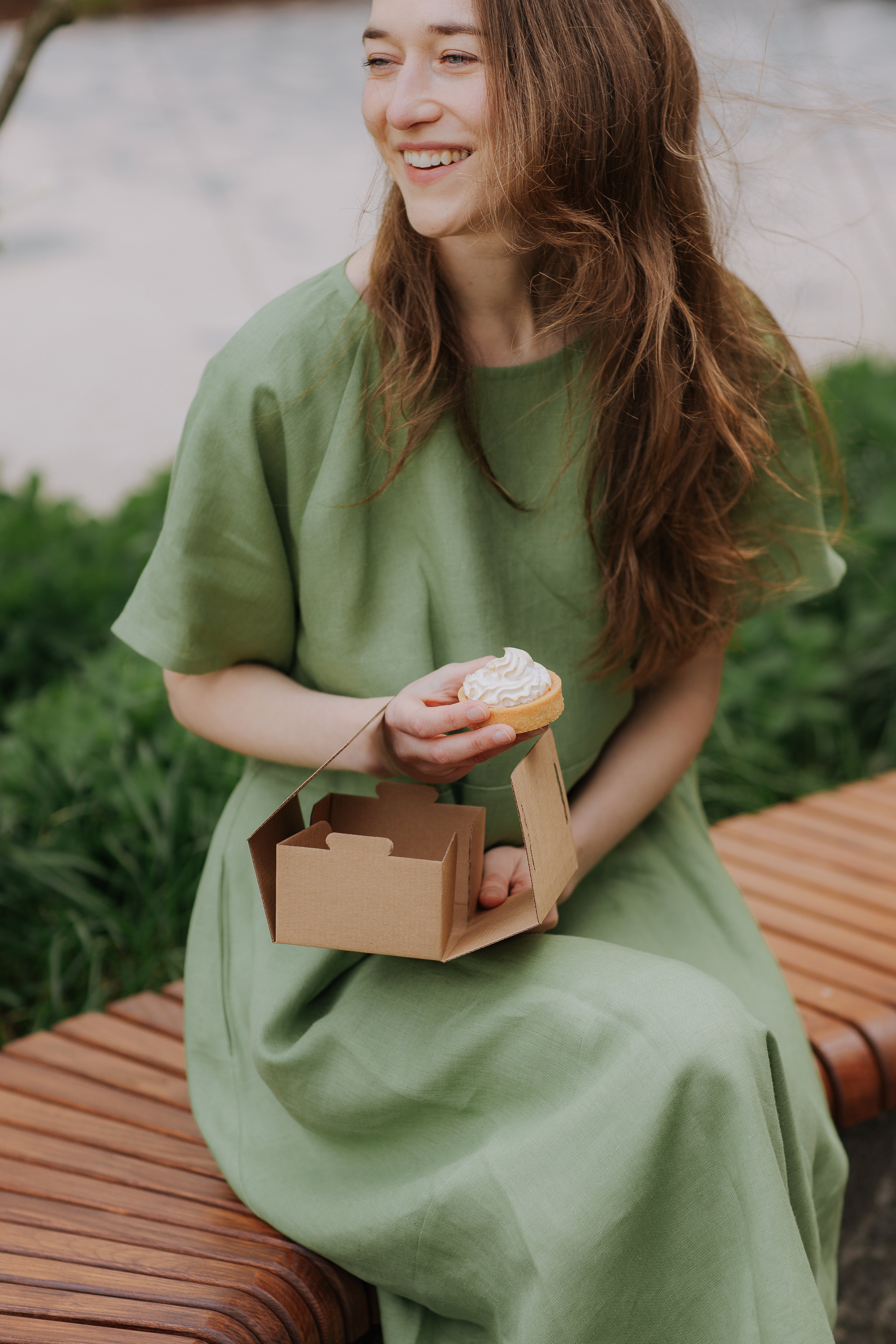 Maxi oversized linen dress