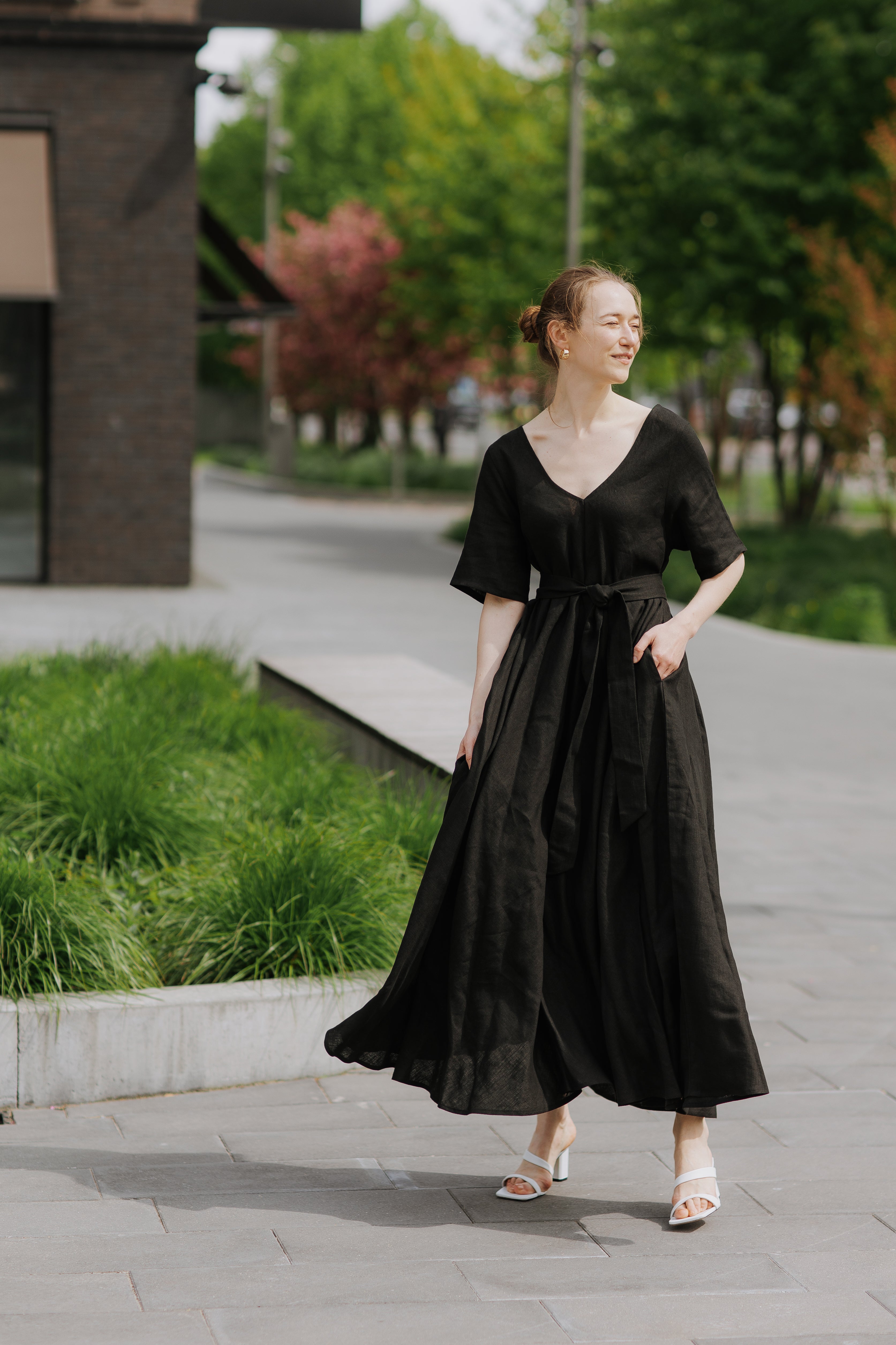 Boho linen dress