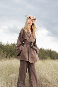 Linen kimono dress