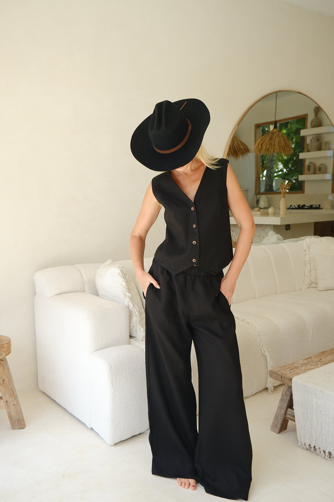 Linen vest