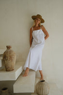 Linen strap dress
