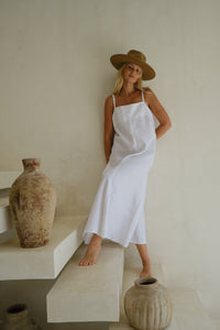 Linen strap dress