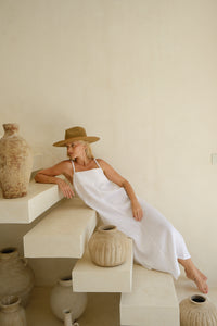 Linen strap dress