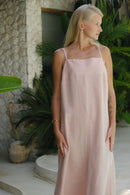 Linen strap dress