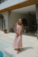 Linen strap dress