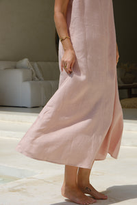 Linen strap dress