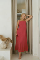 Linen strap dress