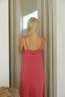 Linen strap dress