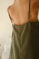 Linen strap dress