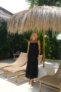 Linen strap dress