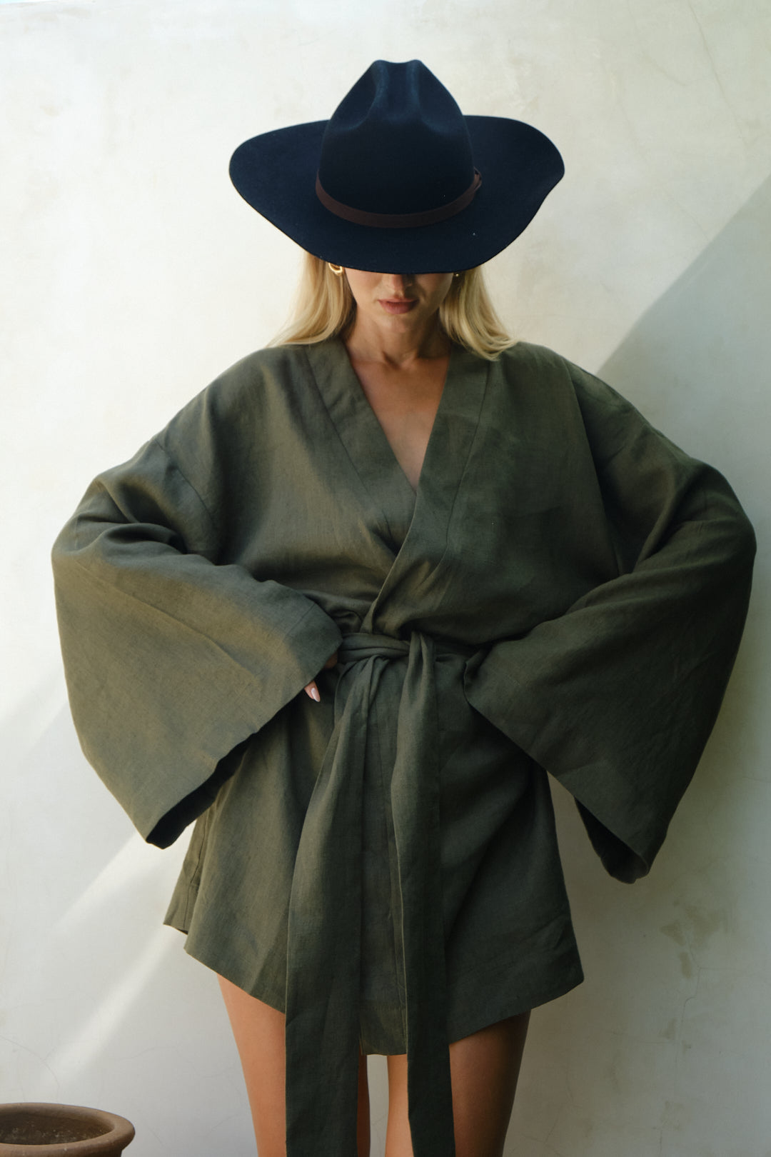 Linen kimono dress