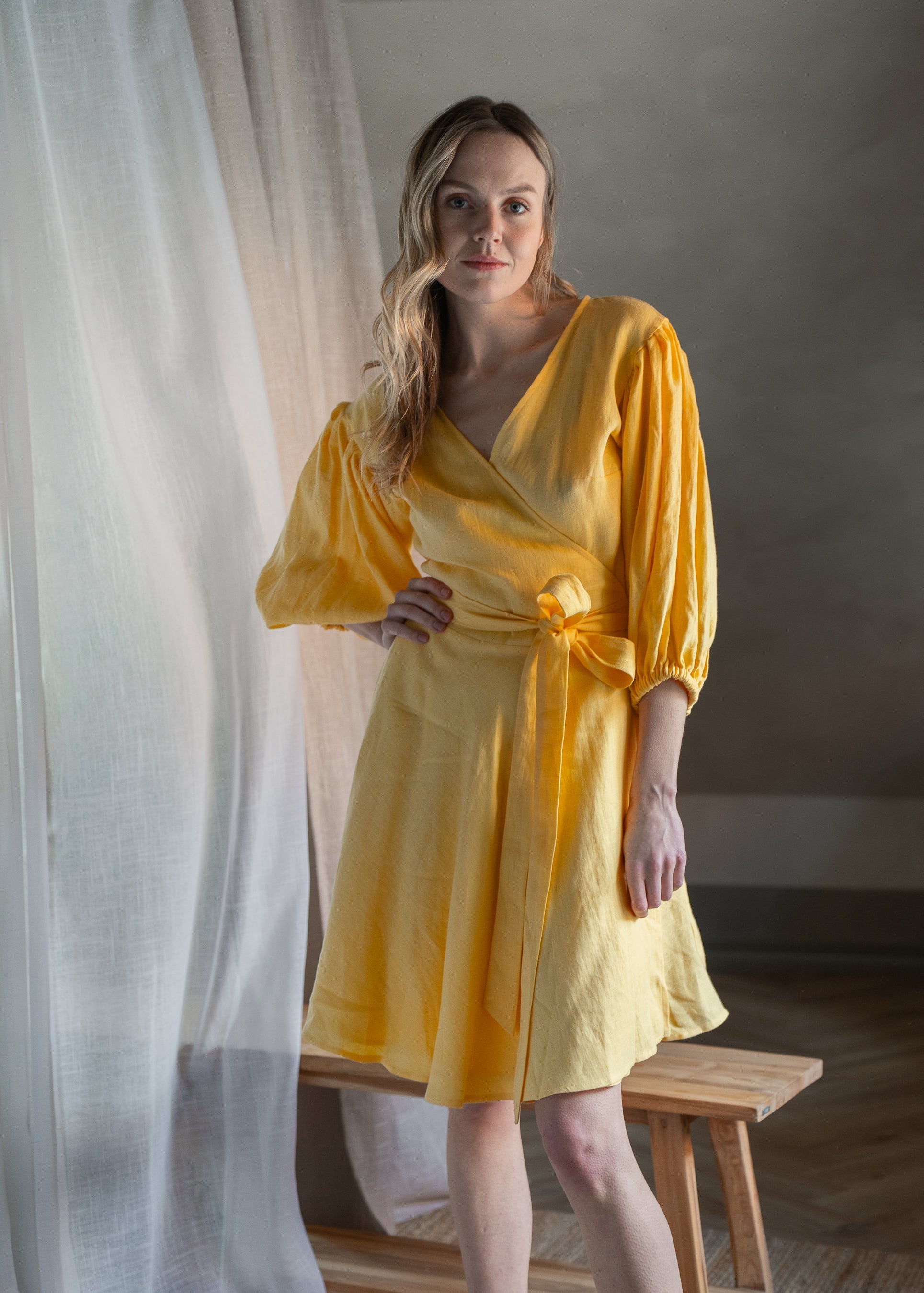 Puff sleeve dress- mini
