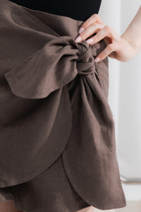 Linen mini skirts
