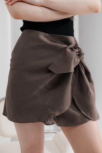 Linen mini skirts