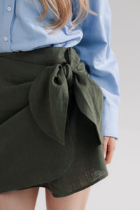 Linen mini skirts