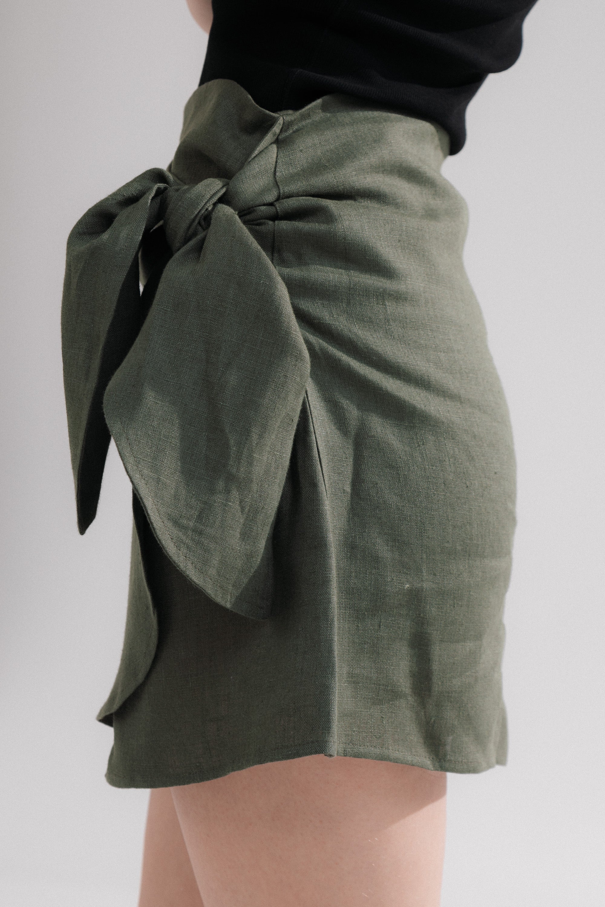 Linen mini skirts