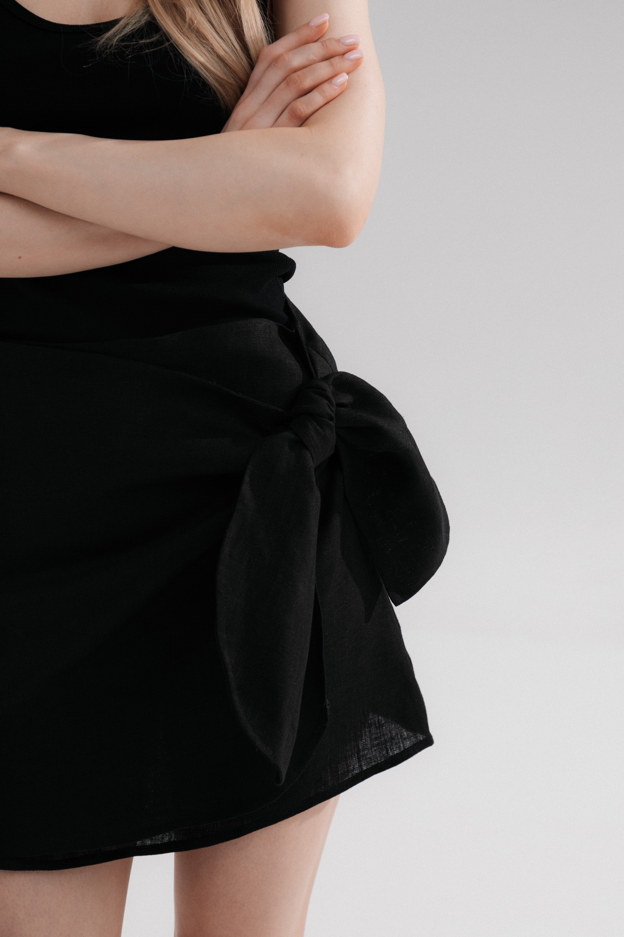 Linen mini skirts