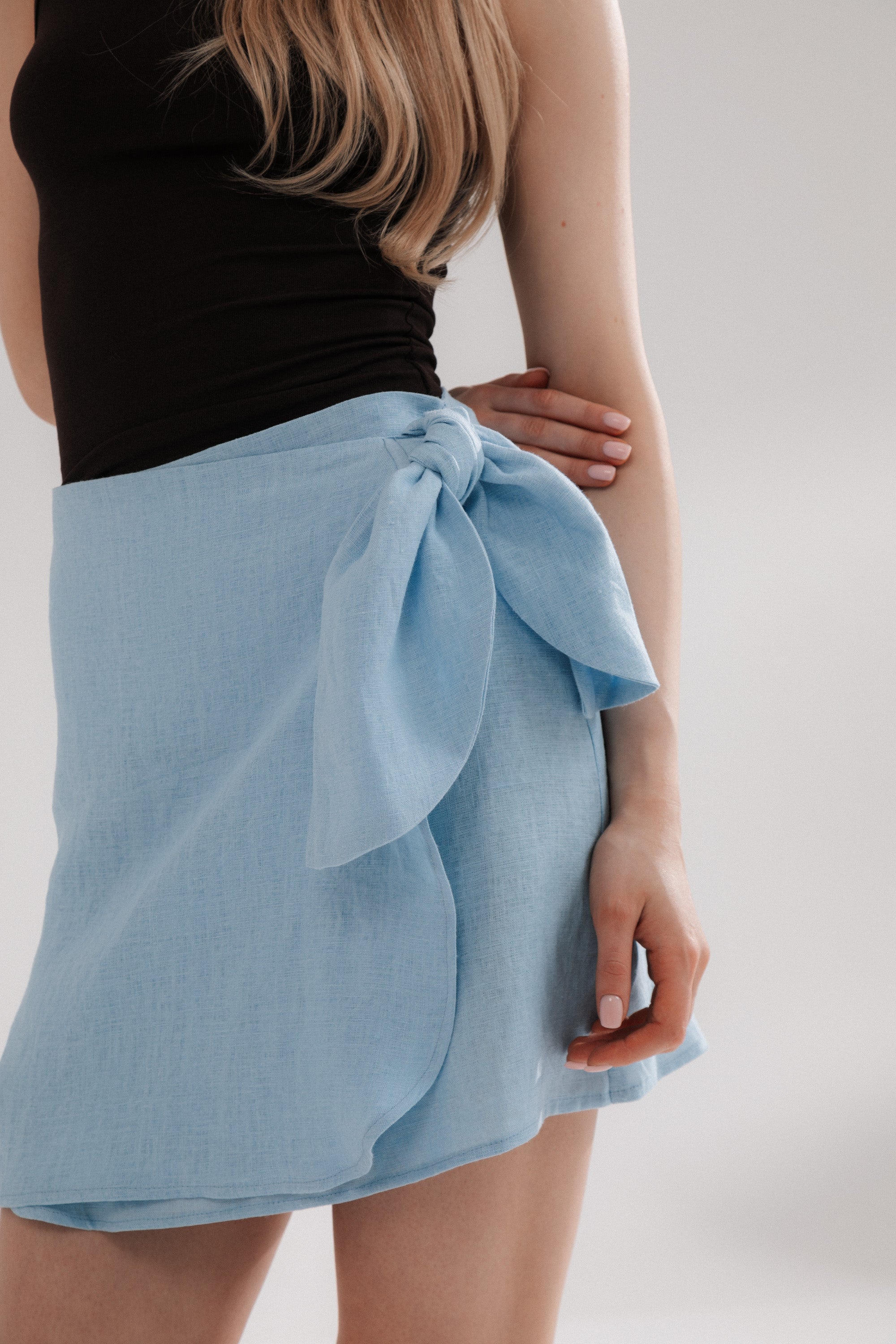 Linen mini skirts