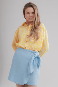 Linen mini skirts