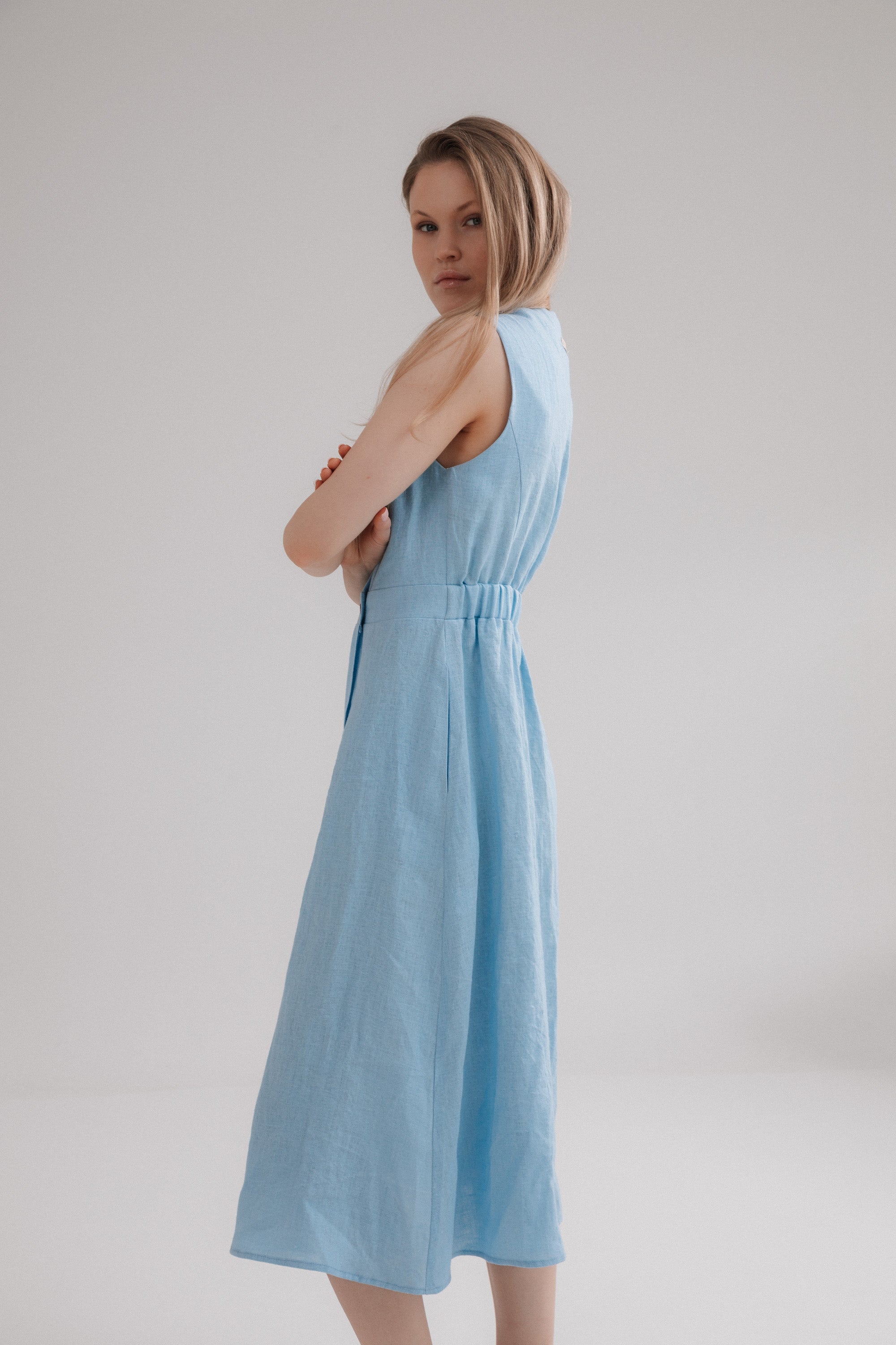 Lina wrap kleita ar podziņu
