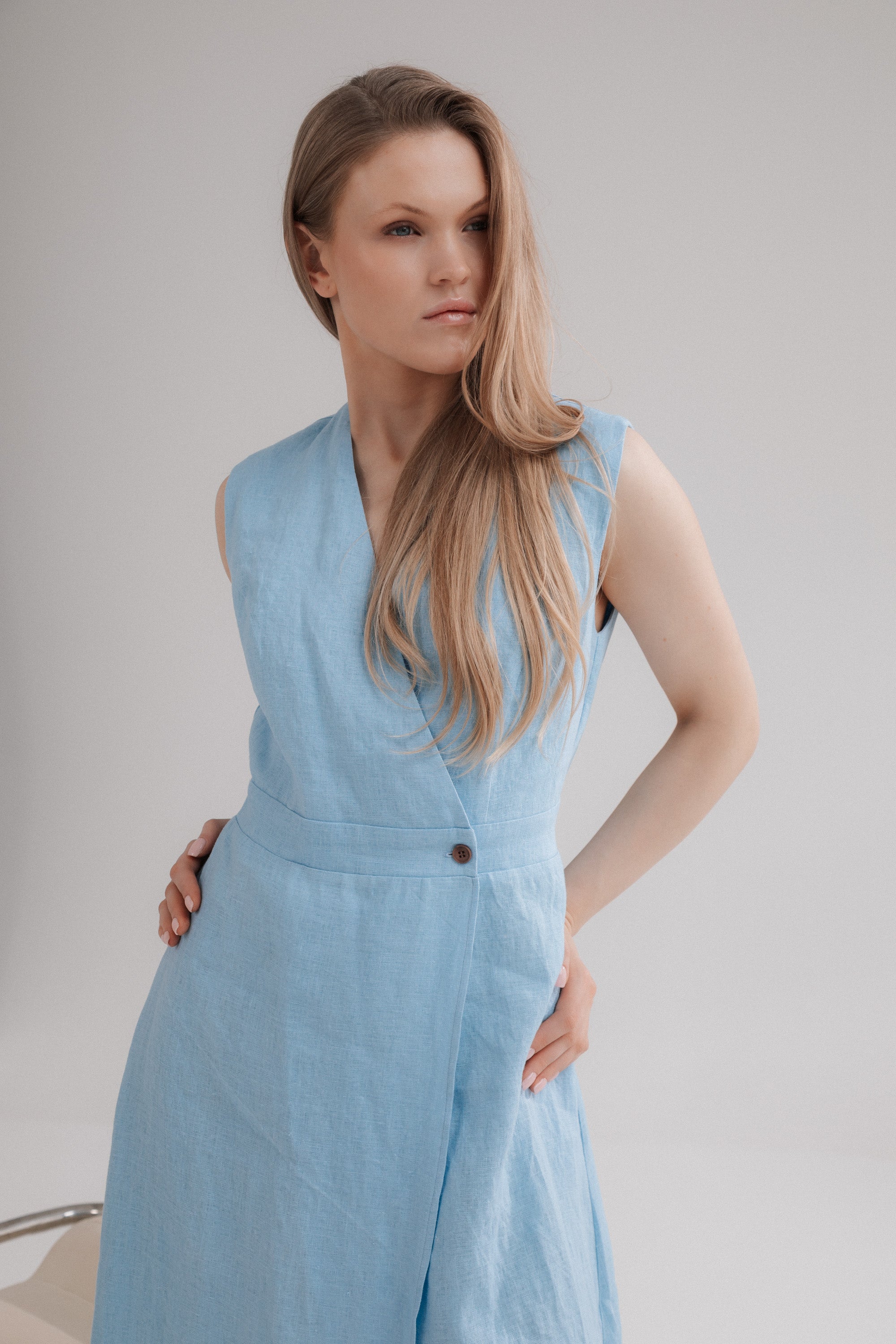 Lina wrap kleita ar podziņu