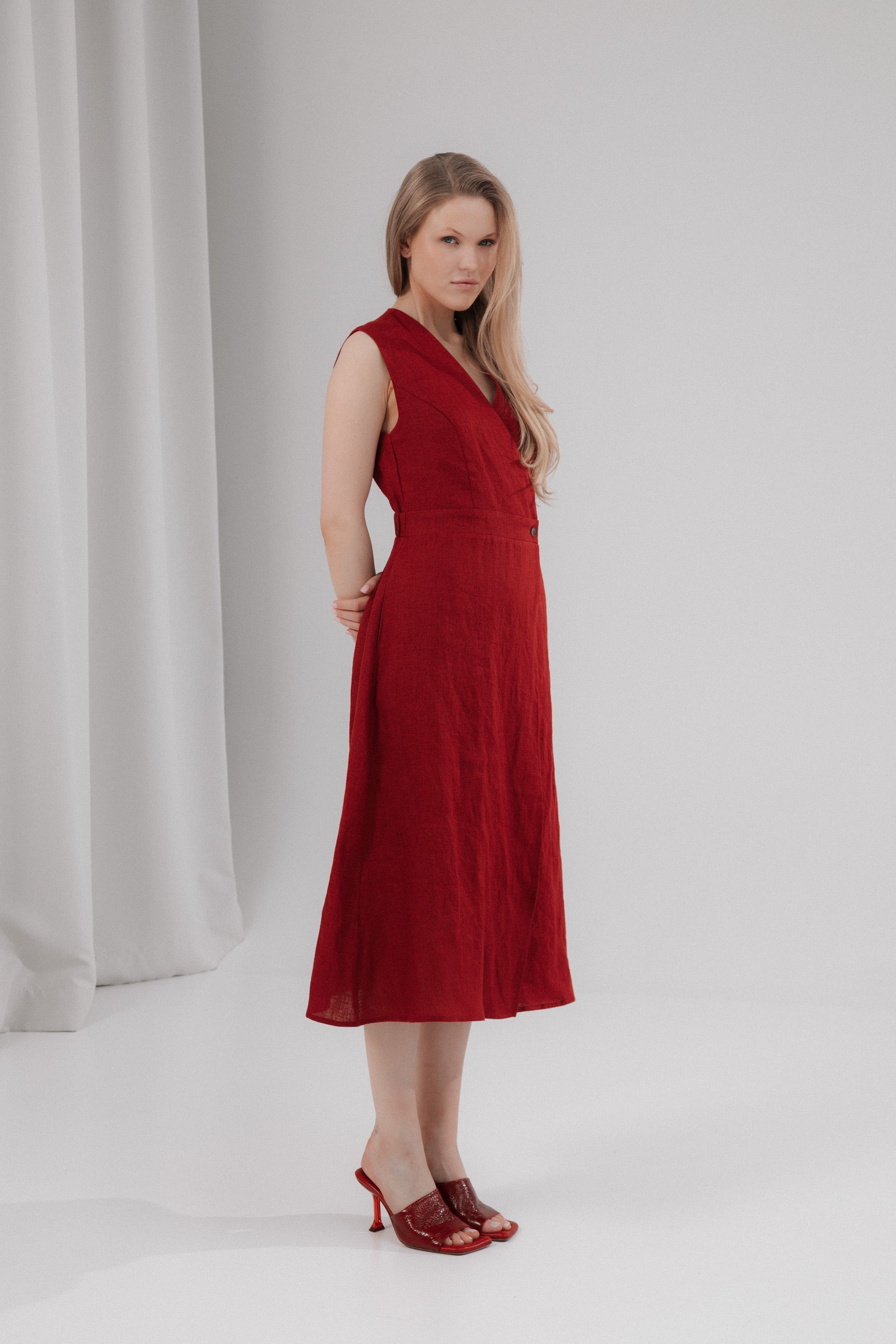 Lina wrap kleita ar podziņu