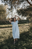 Maxi oversized linen dress