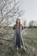 Maxi oversized linen dress