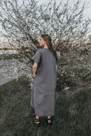 Maxi oversized linen dress