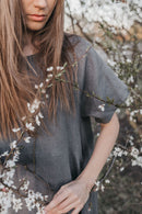 Maxi oversized linen dress