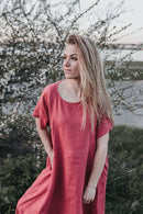 Maxi oversized linen dress