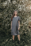 Midi oversized linen dress