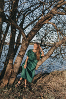 Maxi oversized linen dress