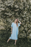 Midi oversized linen dress