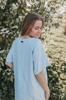 Midi oversized linen dress