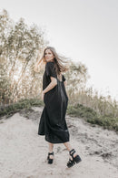Maxi oversized linen dress