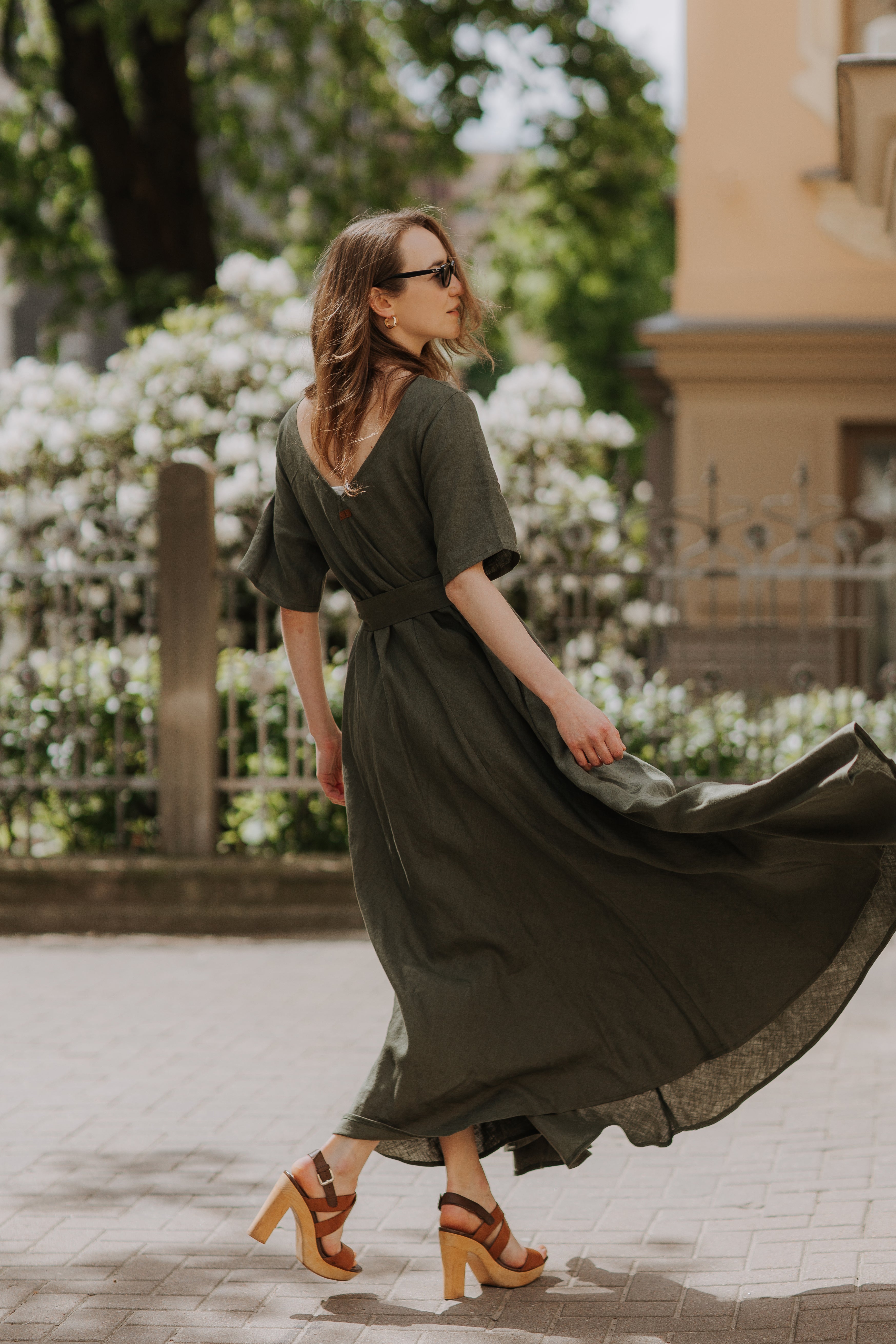 Boho linen dress