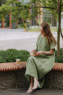 Maxi oversized linen dress