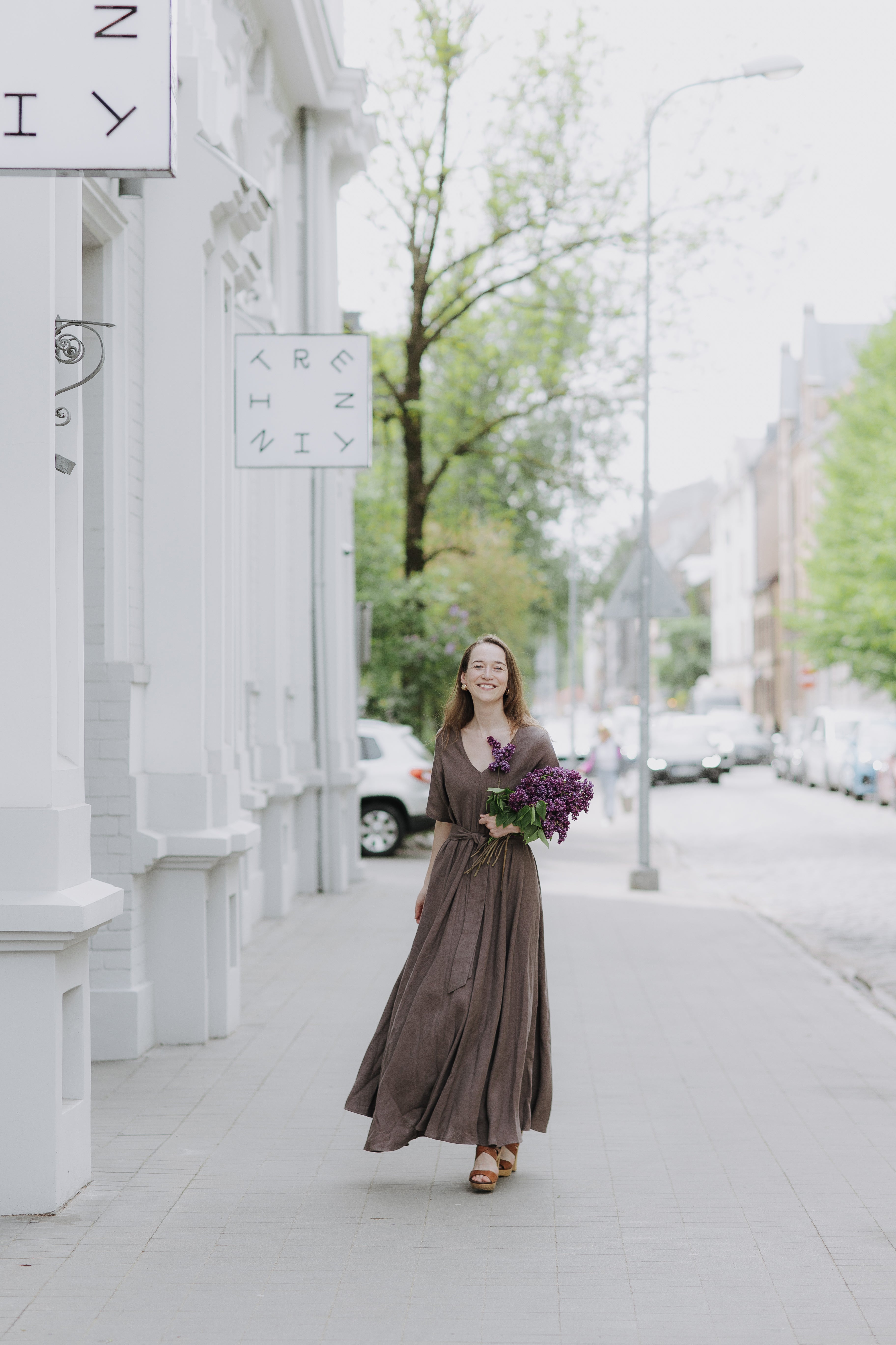 Boho linen dress