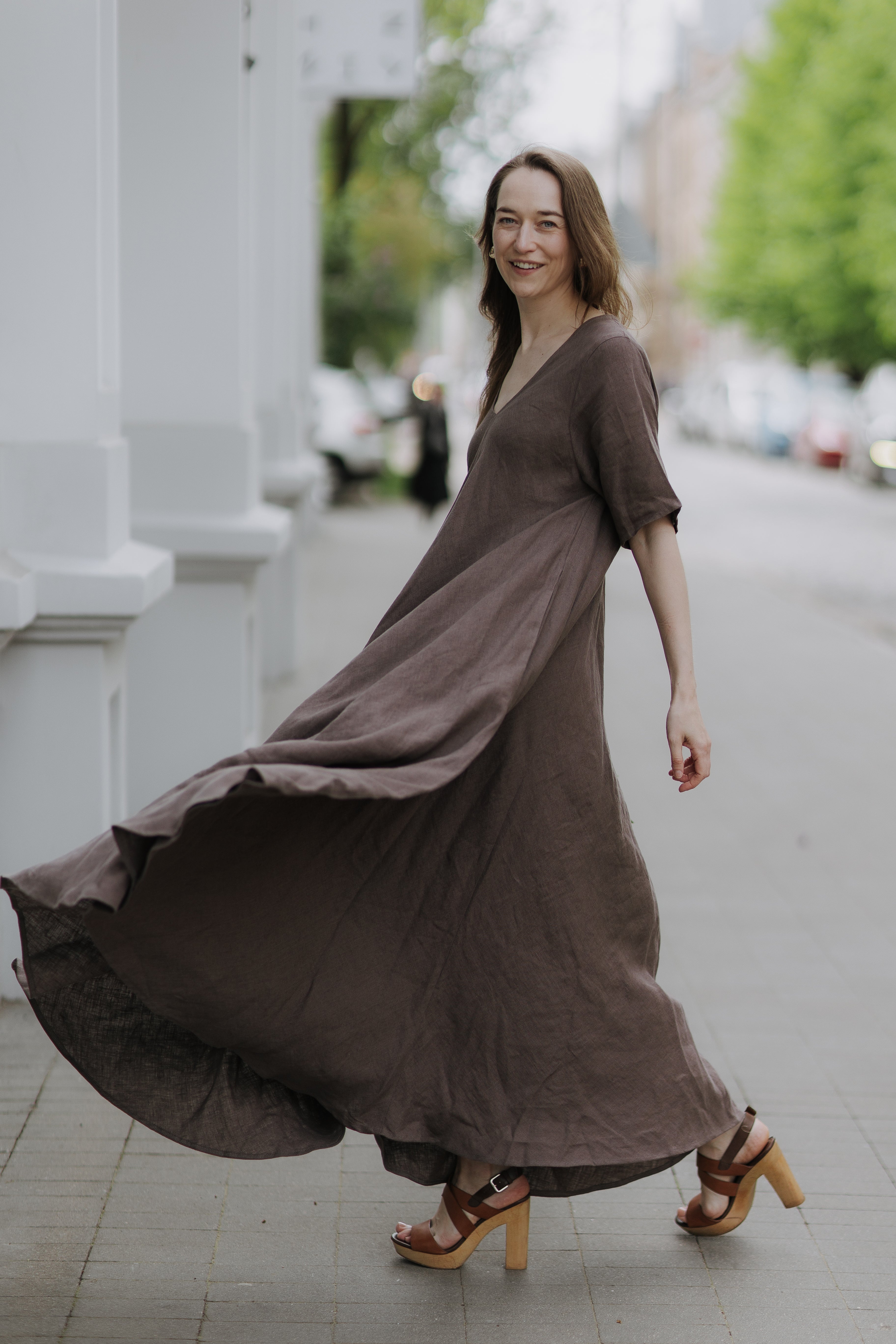 Boho linen dress