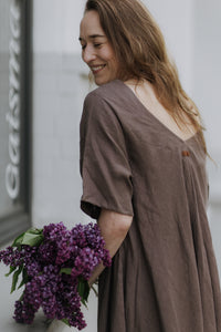 Boho lina kleita
