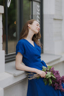 Linen boho wrapdress