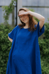 Maxi oversized linen dress