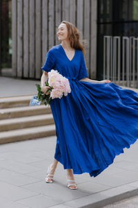 Boho lina kleita