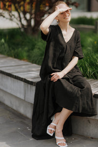 Boho linen dress