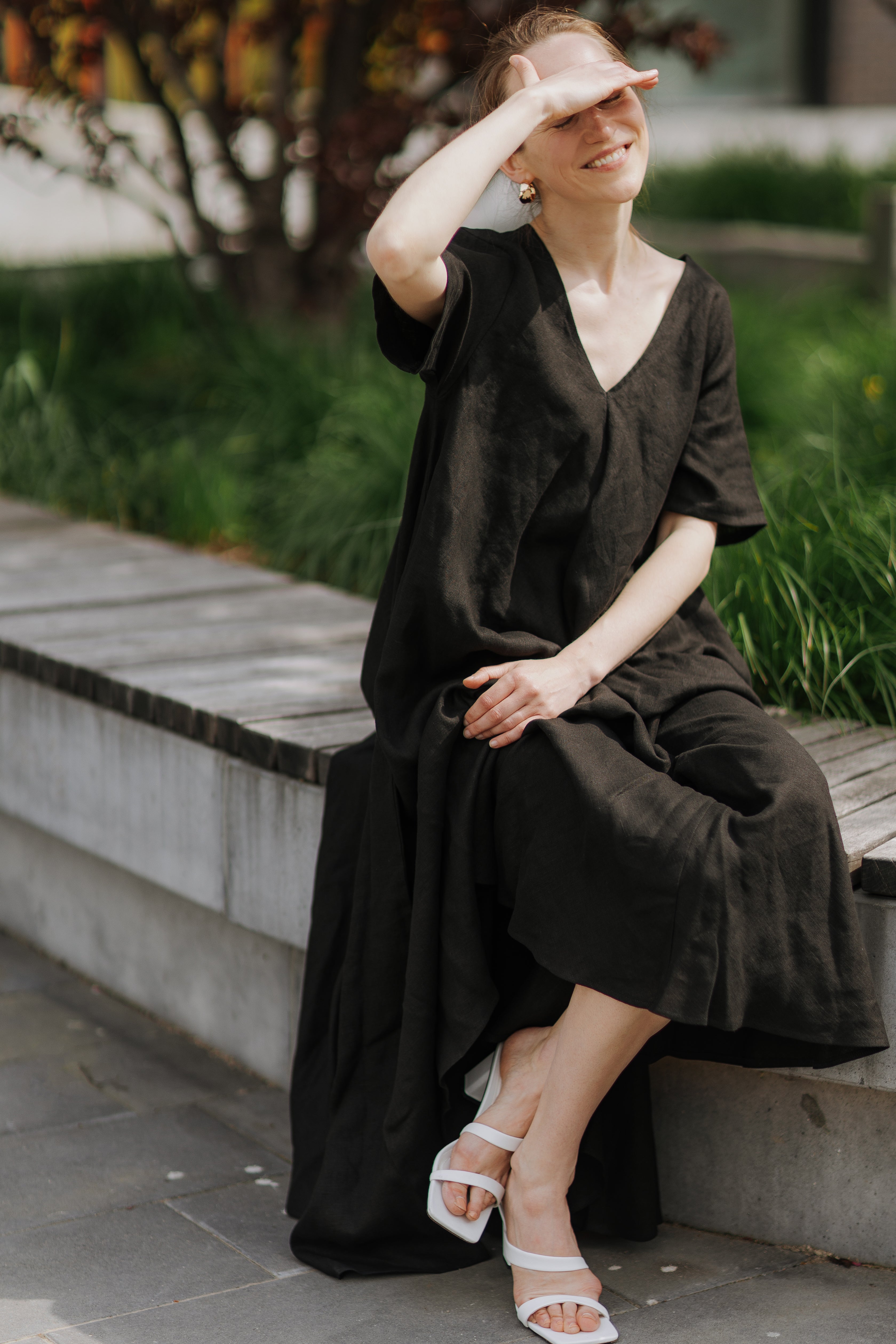 Boho linen dress