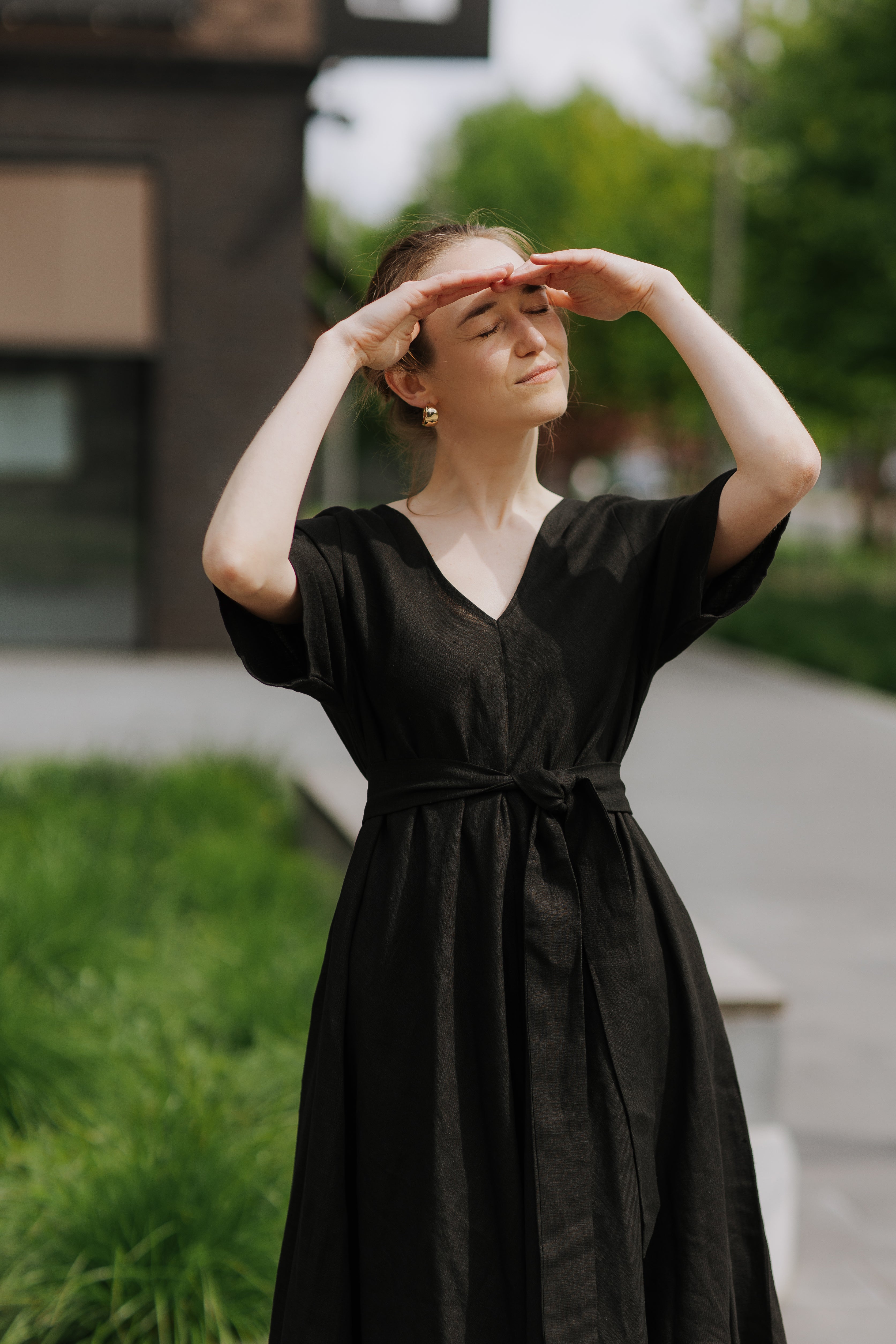 Boho linen dress