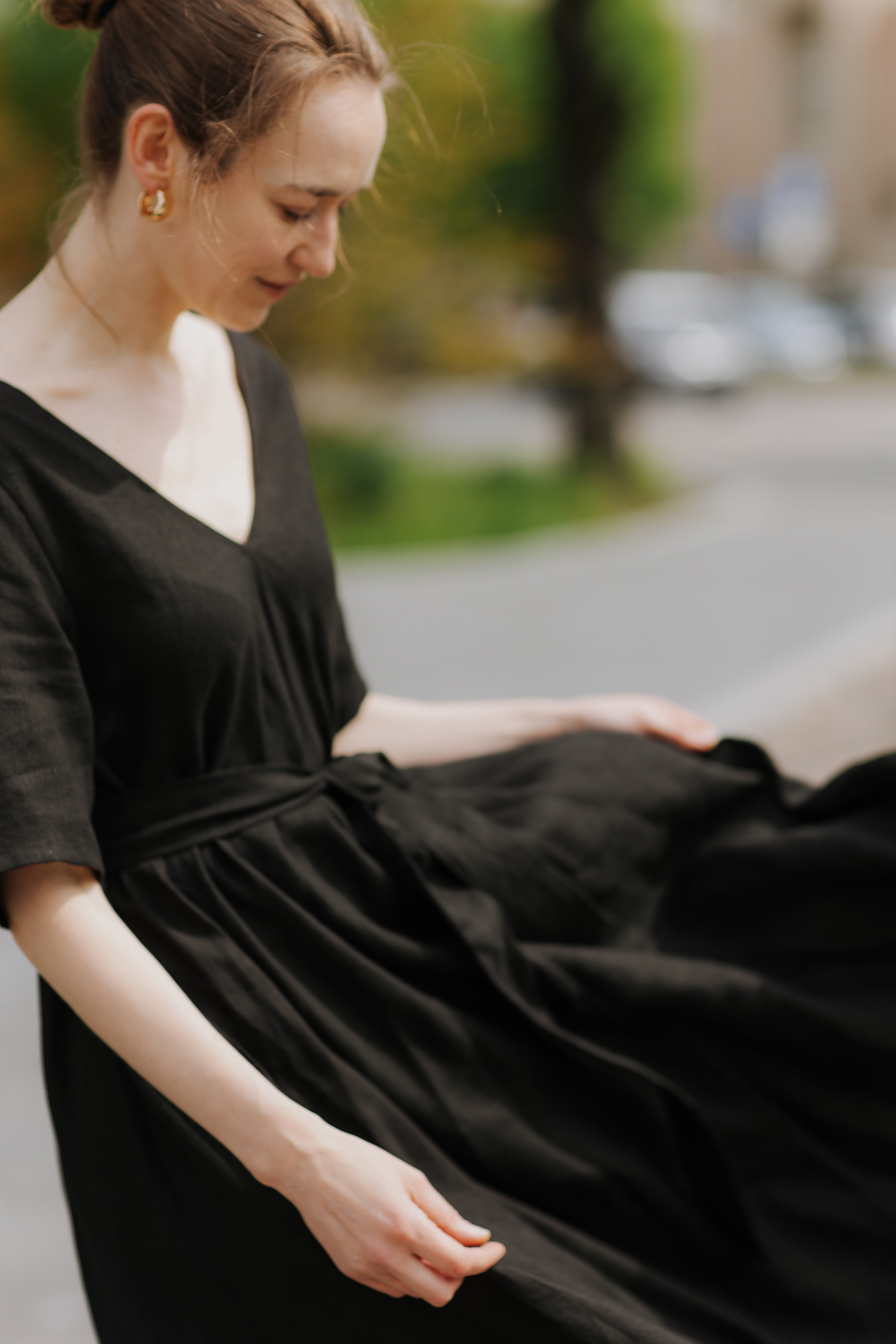 Boho linen dress